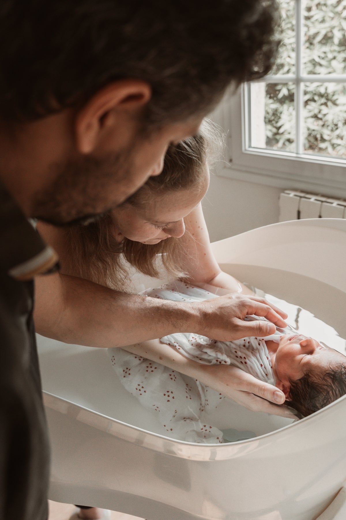 cadeau de naissance bain enveloppé