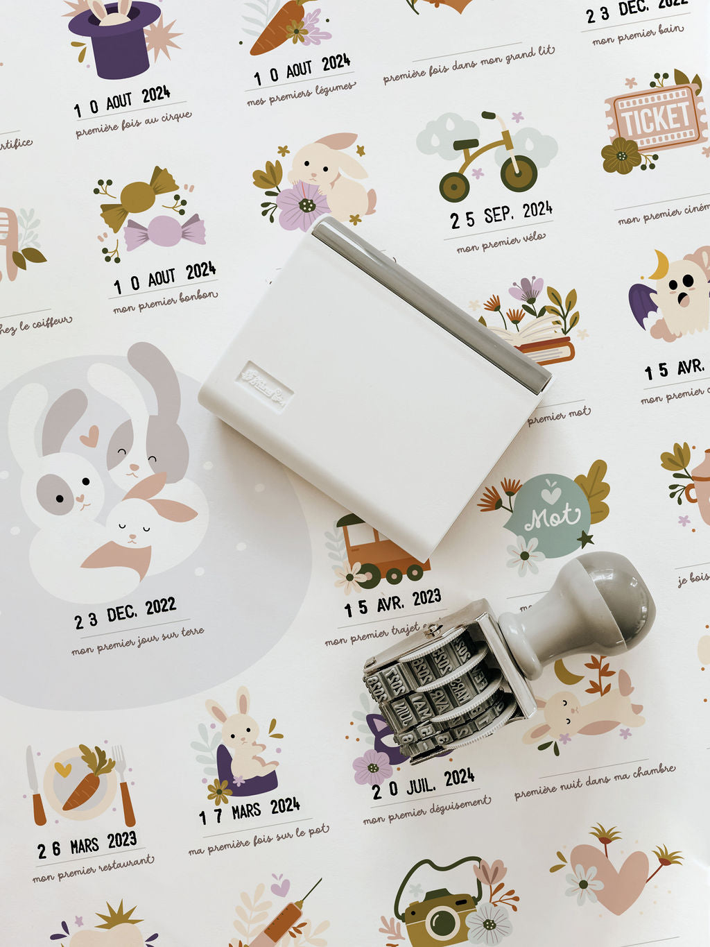 Affiche 1ères fois cadeau de naissance qui reste