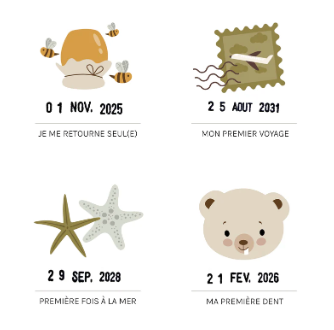 cadeau de naissance affiche 1ère fois coeur