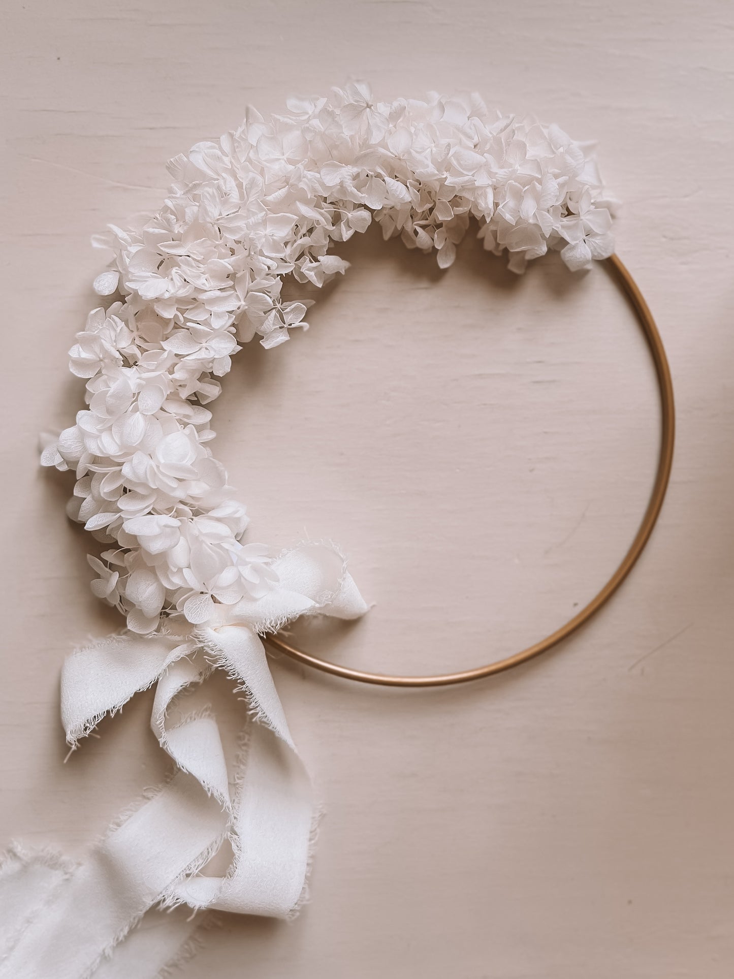 cadeau de naissance couronne fleurs séchées